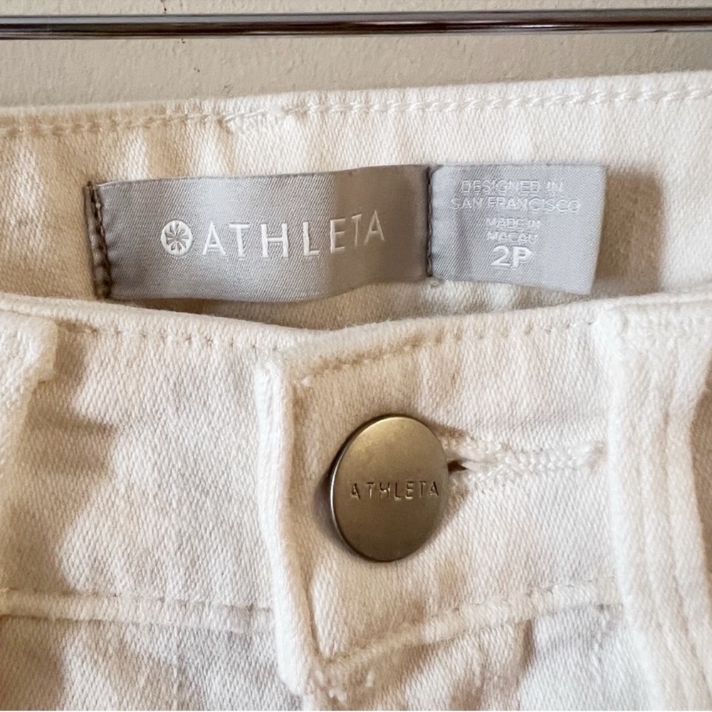 Athleta Sculptek Skinny Ankle Jeans White 530638-00 Size 2 Petite - Picture 5 of 11
